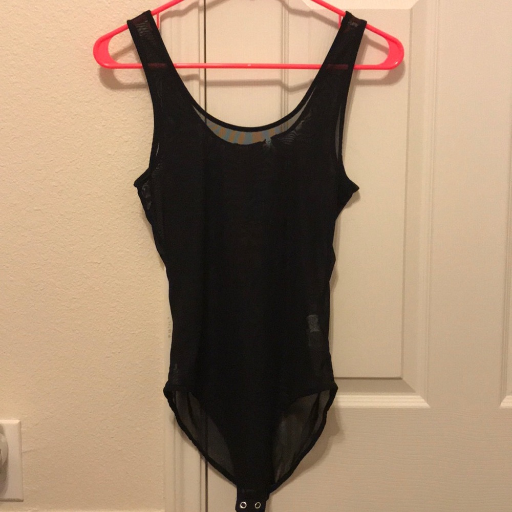 Black see through body suit
